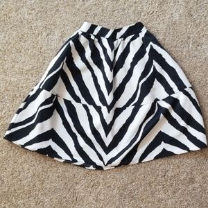 Zebra print midi skirt